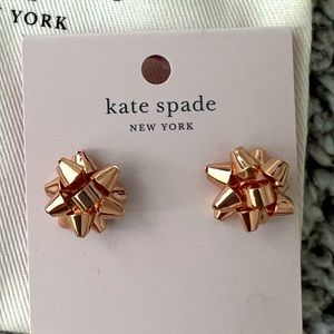 NWT GORGEOUS Kate Spade Bow Earrings Rose Gold